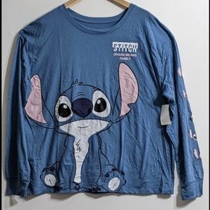 Disney Stitch Ohana Means Family Long Sleeve Graphic T-Shirt , Size XXXL, New